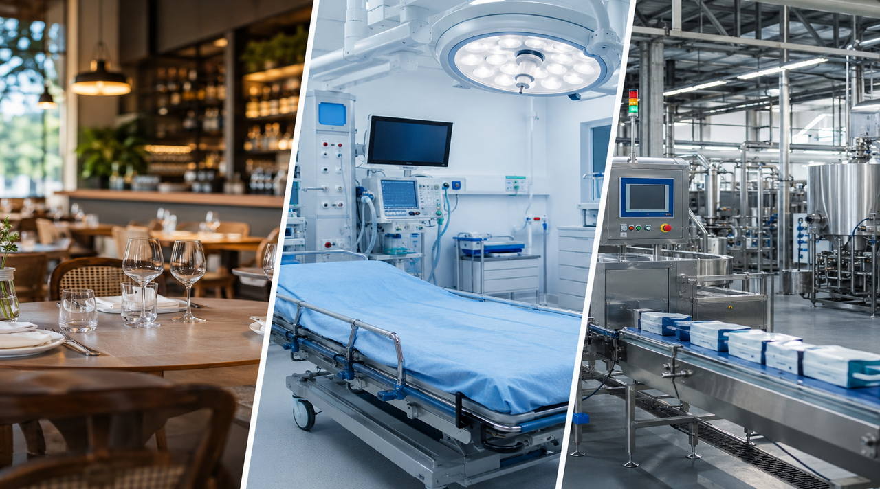 Standardy higieniczne w HoReCa, medycynie i przemyśle – jak dobrać produkty, by przejść kontrolę bez zastrzeżeń?