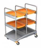 Wózek serwisowy z tworzywa sztucznego 4x półka Splast TSZ-0016