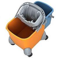 Zestaw wózek do sprzątania dwuwiaderkowy 20l i 6l na kołach, wyciskarka, PIKO IV Splast TSPK-0004