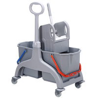 Wózek do Sprzątania 2x25l z Wyciskarką Szczękową | deClean