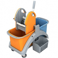 Wózek do sprzątania dwuwiadrowy 2x20l wyciskarka szczękowa koszyczek Splast TS2-0002